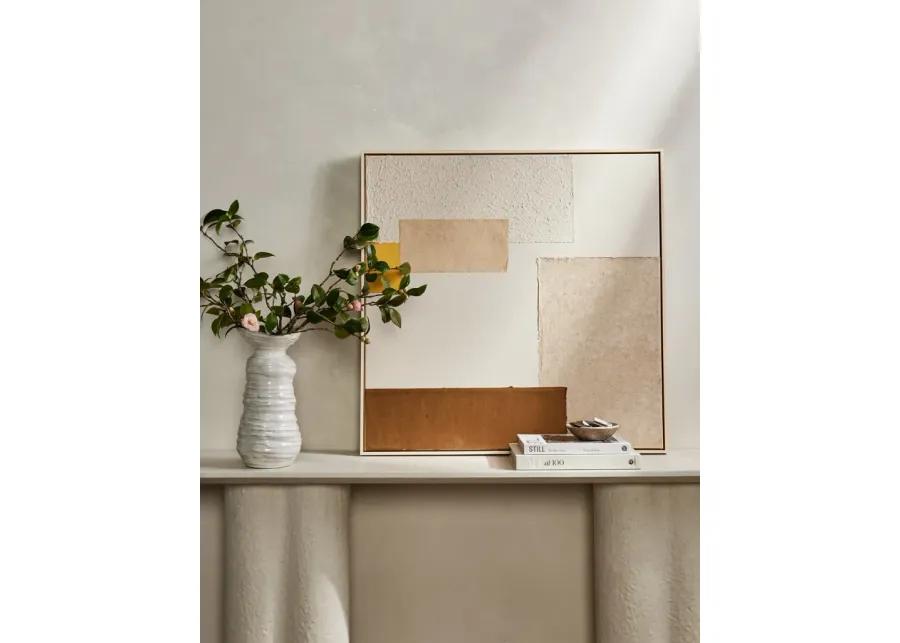 Patchwork Copper + Yellow Wall Art by Visual Contrast