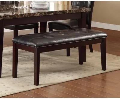 Transitional Dining Bench in Espresso Finish