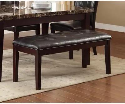 Transitional Dining Bench in Espresso Finish