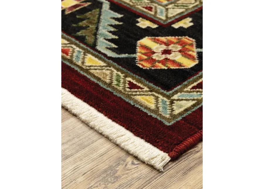 Lilihan 5'3" x 7'6" Red Rug