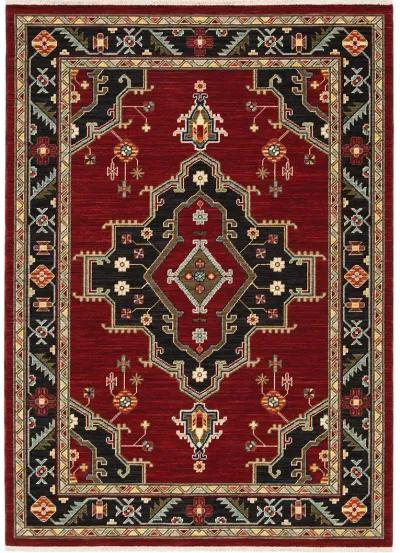 Lilihan 5'3" x 7'6" Red Rug