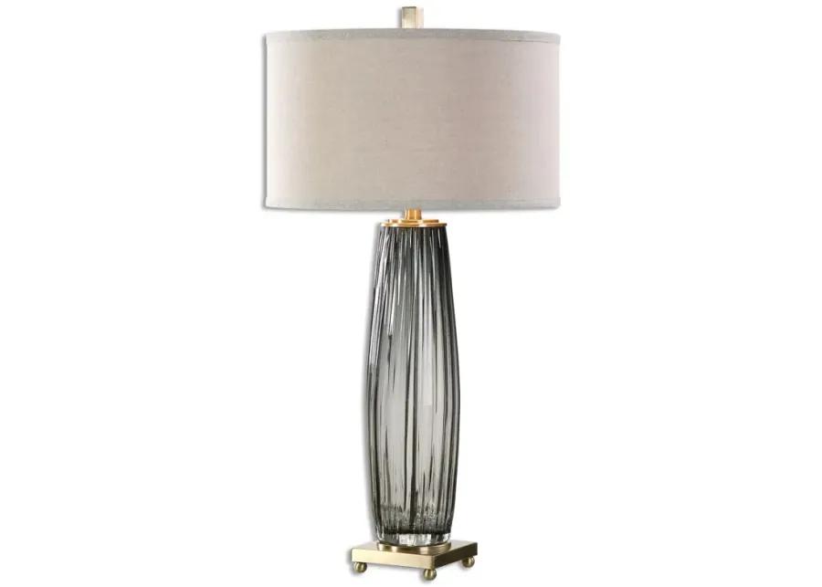 Uttermost Vilminore Gray Glass Table Lamp