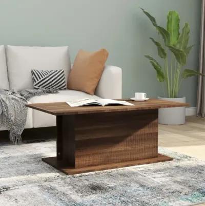 vidaXL Coffee Table Brown Oak 40.2"x21.9"x15.7" Chipboard