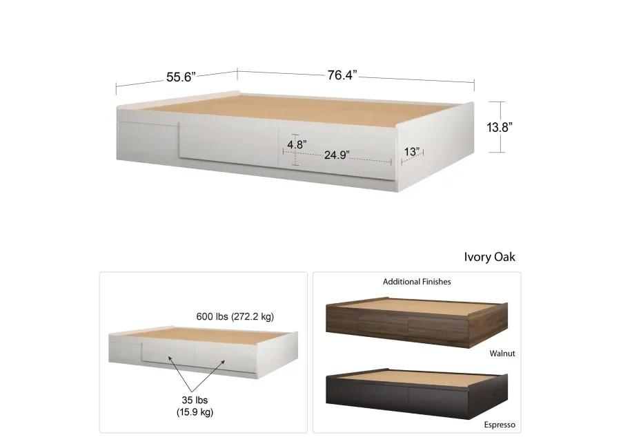 Full Platform Bed with Drawers