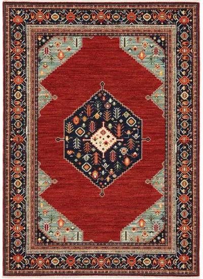 Lilihan 9'10" x 12'10" Red Rug