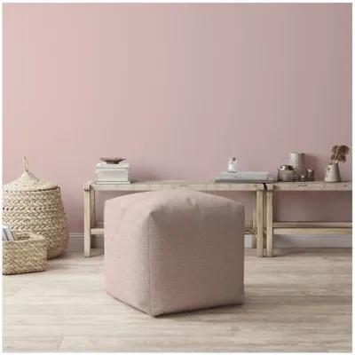 Homezia 17" Pale Pink Pouf Ottoman