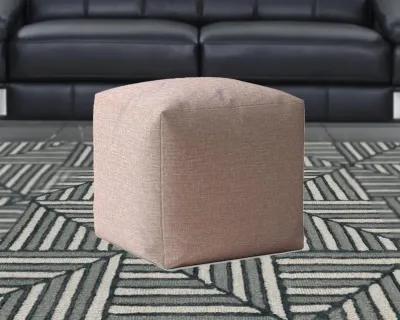 Homezia 17" Pale Pink Pouf Ottoman