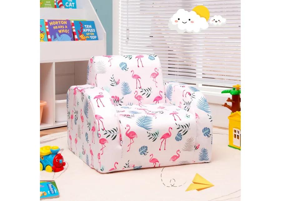 3-in-1 Convertible Kid Sofa Bed Flip-Out Chair Lounger for Toddler - Pink