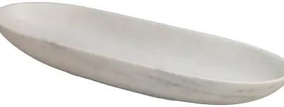 Long Oval White Marble Bowl