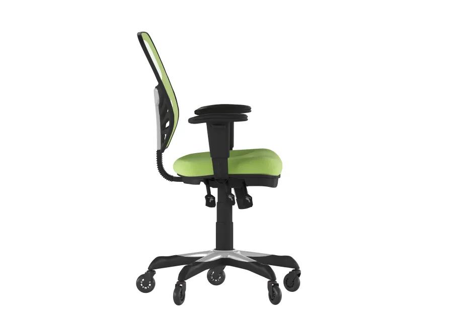 Nicholas Mid-Back   Mesh Multifunction Executive Swivel Ergonomic Office Chair with Adjustable Arms and Transparent Roller Wheels