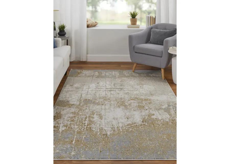 Aura 39LNF 13' x 20' Ivory/Brown/Gray Rug