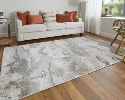 Aura 3737F Gray/Ivory/Gold 3'11" X 6' Rug