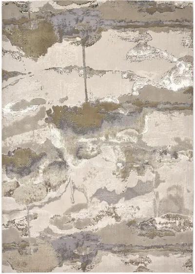 Aura 3737F Gray/Ivory/Gold 3'11" X 6' Rug