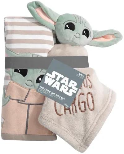 Lambs & Ivy Star Wars Mandalorian Baby Yoda Wearable Blanket/Lovey Gift Set 2pc