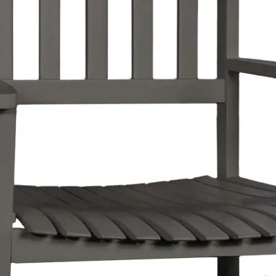 Seagrove Farmhouse Classic Slat-Back Acacia Wood Outdoor Rocking Chair