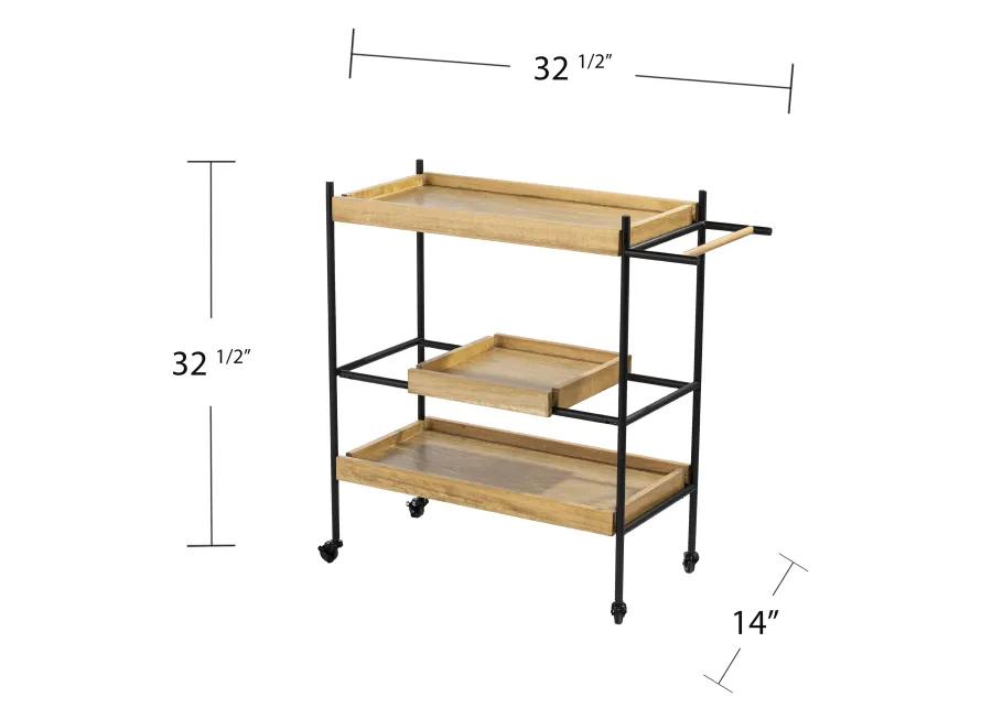 Claverdon Rolling Bar Cart