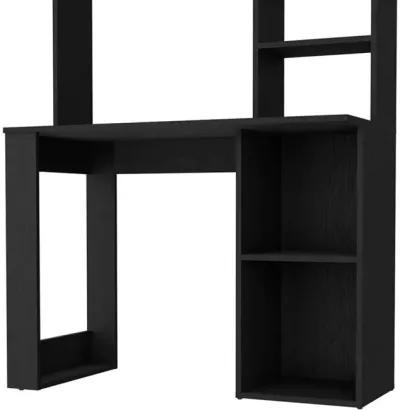 Palisades Computer Desk With Hutch And Storage Shelves Black