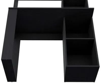 Palisades Computer Desk With Hutch And Storage Shelves Black