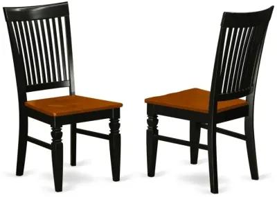 East West Furniture Dining Room Set Black & Cherry, NIWE7-BCH-W