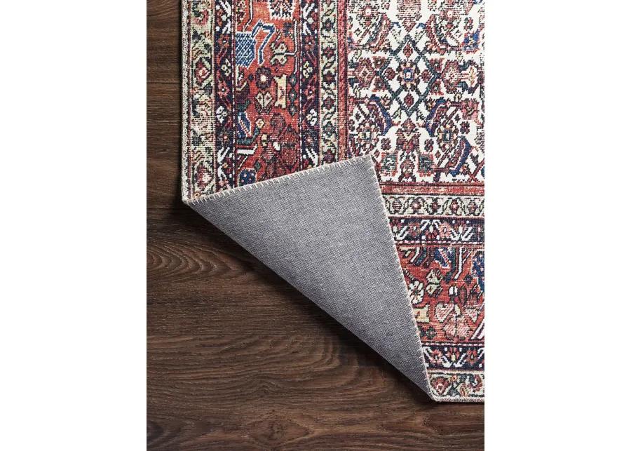 Layla LAY12 Ivory/Brick 5' x 7'6" Rug by Loloi II