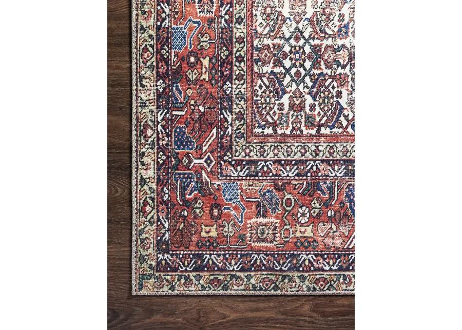 Layla LAY12 Ivory/Brick 5' x 7'6" Rug by Loloi II