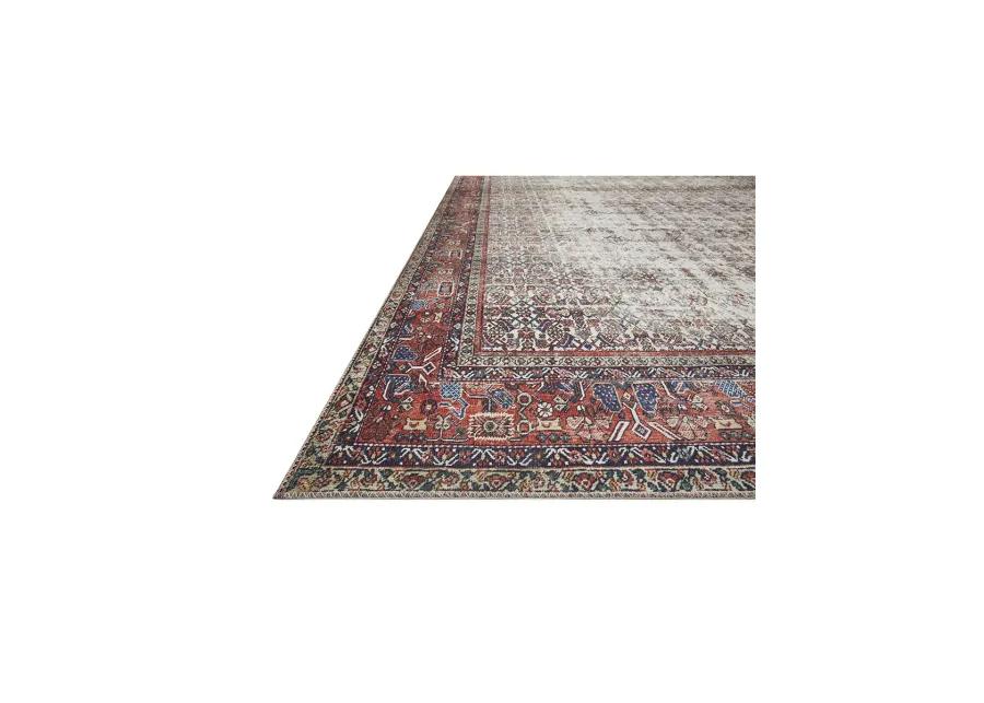 Layla LAY12 Ivory/Brick 5' x 7'6" Rug by Loloi II