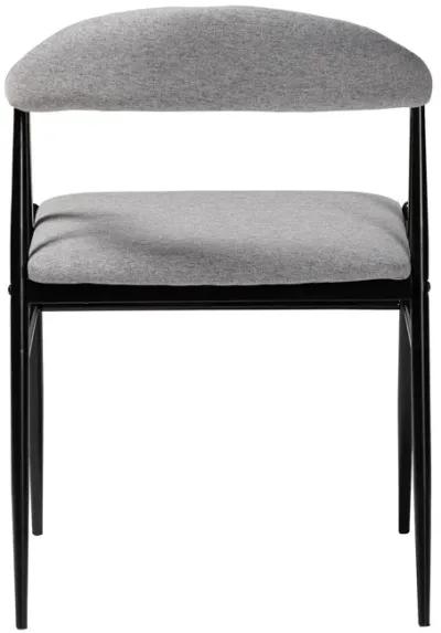 Baxton Studio Orrin Modern Industrial Grey Fabric and Metal 4 Piece Dining Chair Set