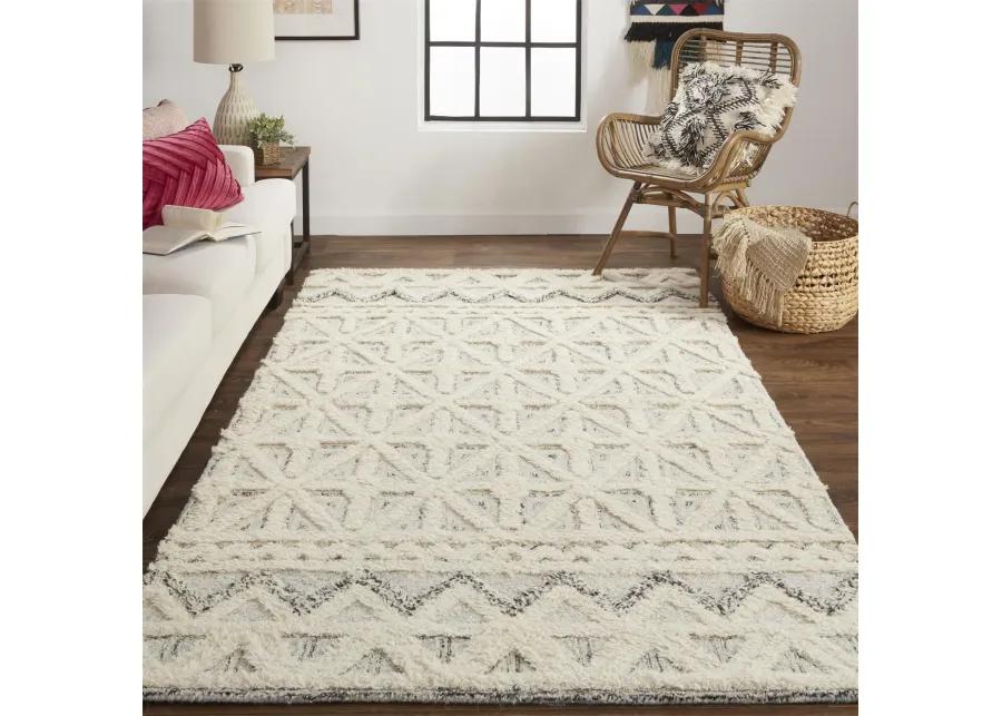 Anica 8007F Ivory/Black 9' x 12' Rug