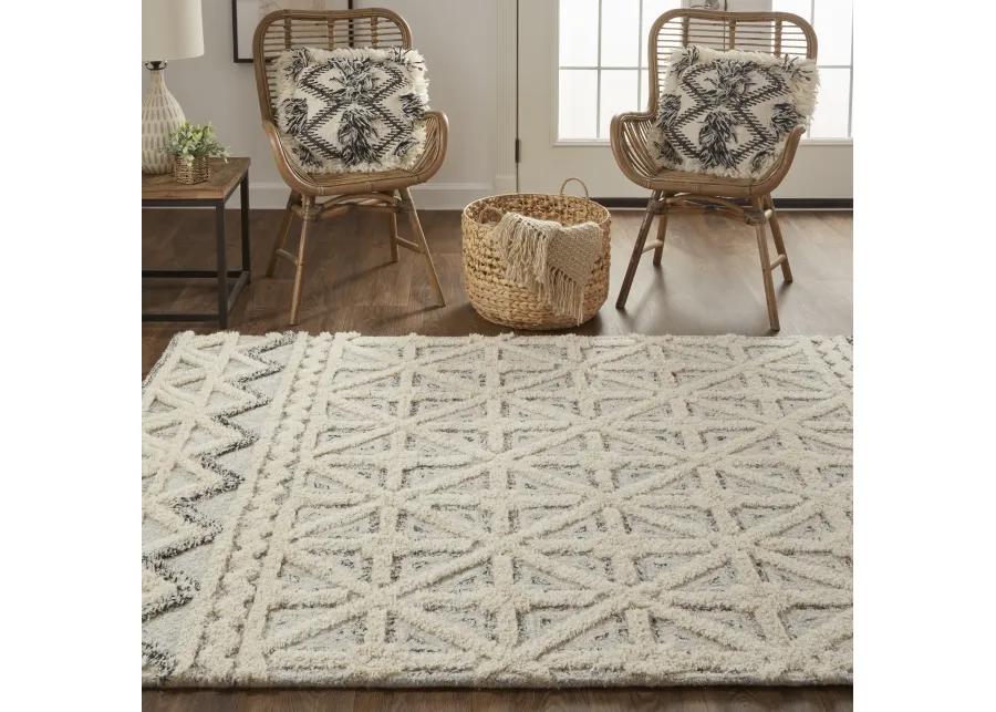 Anica 8007F Ivory/Black 9' x 12' Rug