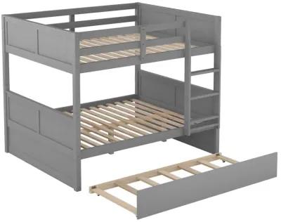 Full Over Full Bunk Bed With Twin Size Trundle