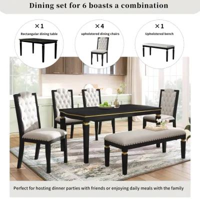 Merax 6-Piece Kitchen Dining Table Set