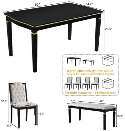 Merax 6-Piece Kitchen Dining Table Set