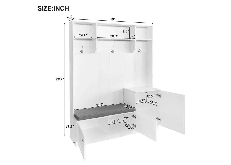 Merax Hall Tree with Bench and Shoe Cabinet