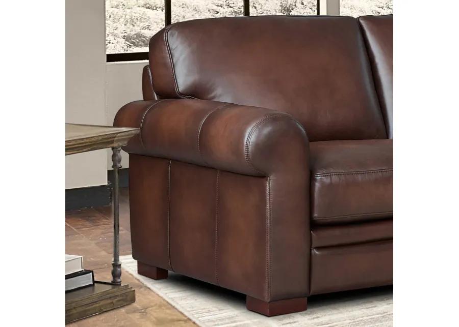 Brookfield Top Grain Leather Loveseat