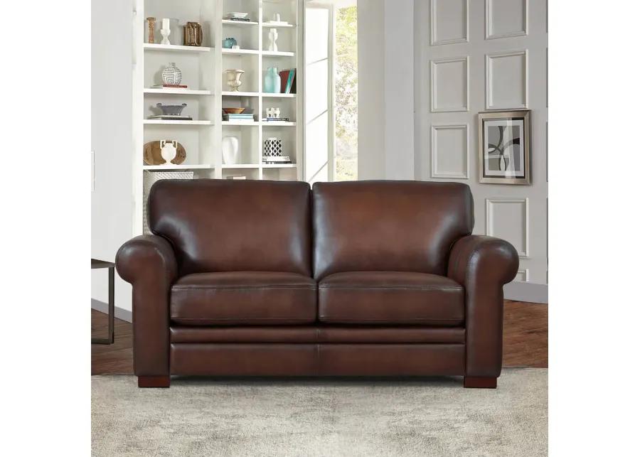 Brookfield Top Grain Leather Loveseat