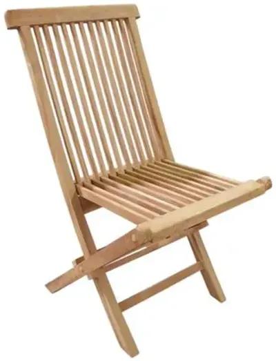 Teak Crestwood Folding Chair (set of 2 chairs)