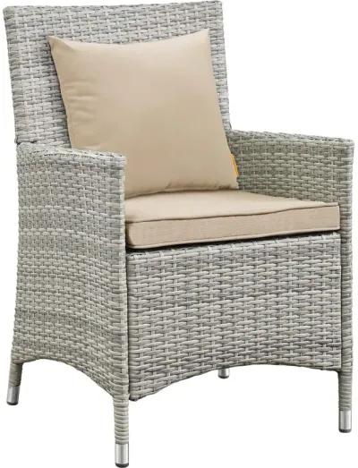 Bridge 4 Piece Outdoor Patio Patio Conversation Set with Pillow Set - Light Gray Beige