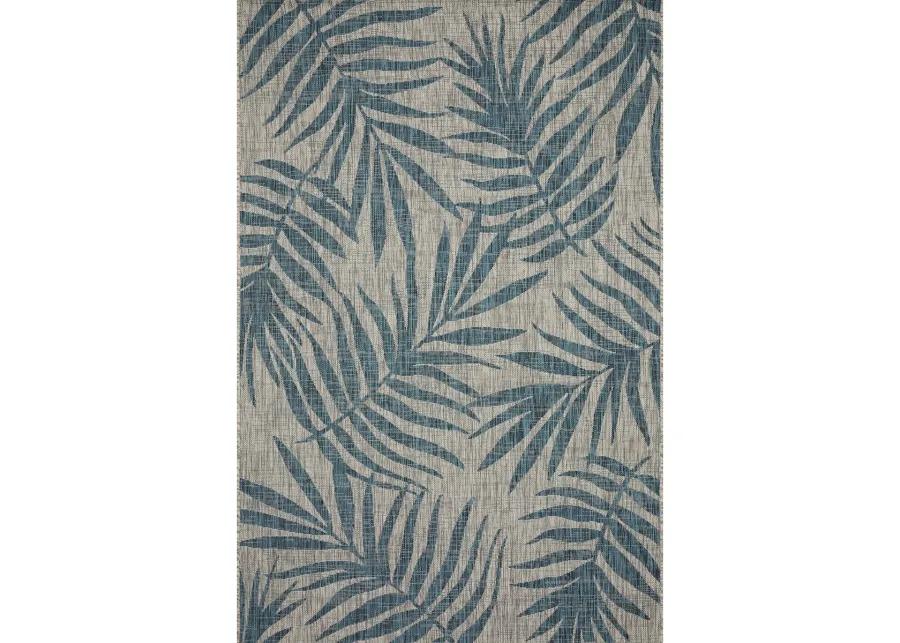 Isle IE10 Grey/Aqua 5'3" x 7'7" Rug