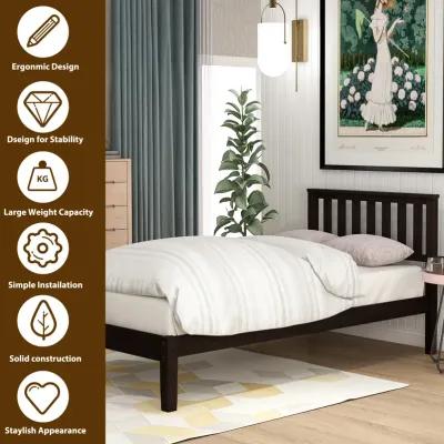 Merax Wood Platform Bed with Headboard