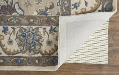 Rylan 8640F Taupe/Ivory/Blue 9' x 12' Rug