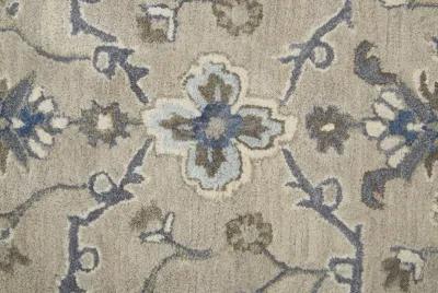 Rylan 8640F Taupe/Ivory/Blue 9' x 12' Rug