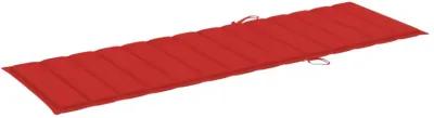 vidaXL Sun Lounger Cushion Red 78.7"x23.6"x1.6" Fabric