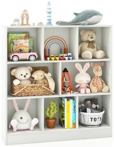 41 Inches 8-Cube Freestanding Bookcase for Kids-White