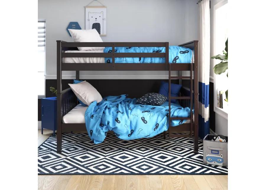 DHP Hurley Full-Over-Full Wood Bunk Bed with USB Port