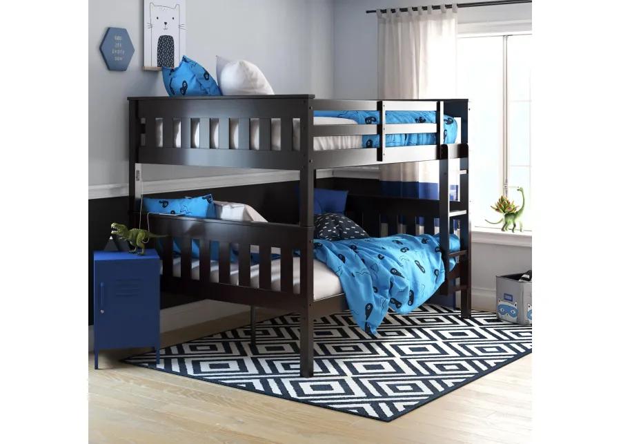 DHP Hurley Full-Over-Full Wood Bunk Bed with USB Port