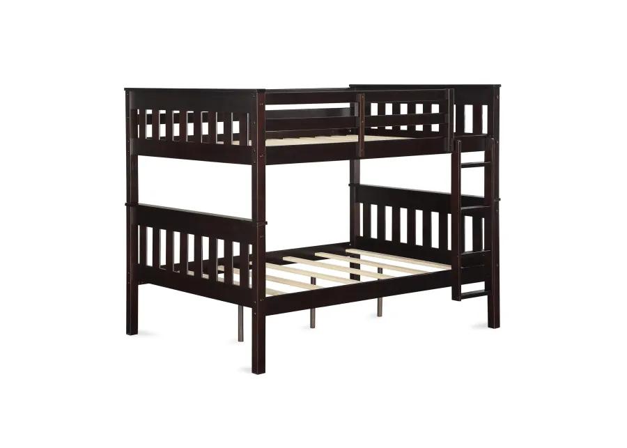 DHP Hurley Full-Over-Full Wood Bunk Bed with USB Port