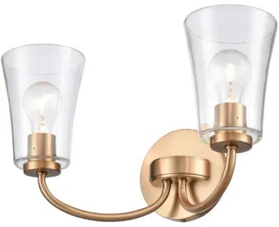 Emily 17'' Wide 2-Light Gold Vanity Light