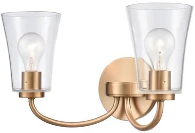 Emily 17'' Wide 2-Light Gold Vanity Light