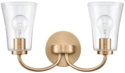 Emily 17'' Wide 2-Light Gold Vanity Light