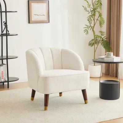 Merax Velvet Barrel Accent Chair